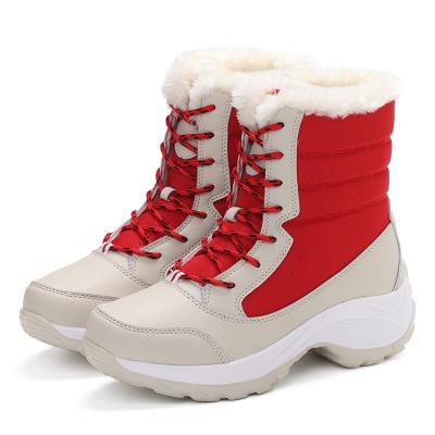 China Women Anti Slip Boots Waterproof Winter Shoes Women Snow Boots Platform Keep Warm Winter Ankle Boots With Thick Fur Heels for sale