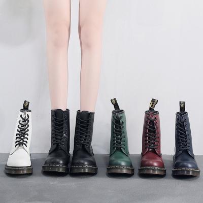 China British style couples short high tops Anti-slippery Martin boots rejects round head trend locomotive tooling shoes men's and women's boots for sale