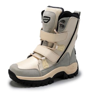 China Roman Boot Winter 2021 new high top mountaineering cotton outdoor shoes with fleece warm snow boots for women with thick cotton shoes for sale