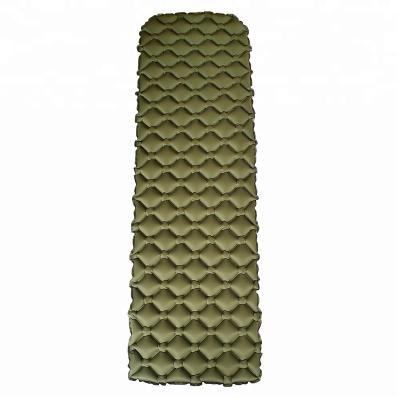 China Nylon Lightweight Portable Outdoor Waterproof Inflatable Sleep Pad +Carrying Bag Checkered Mat for sale