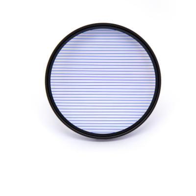 China Custom High Definition Optical Glass 58 Mesh Effect Light Source Anamorphic Cinematic Look 67 72 82 Mm Mesh Blue Filter Camera Lens for sale