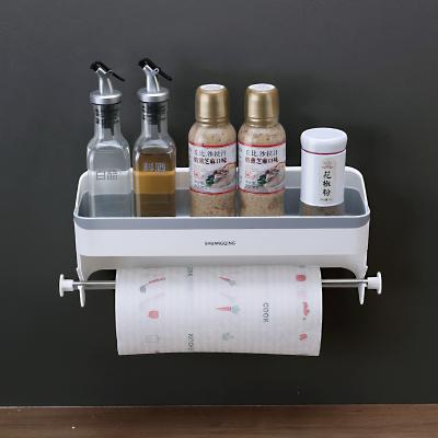 China Viable Condom Holder Tissue Towel Holder Storage Accessories Kitchen Cutter Barbeque Aluminum Foil Rack Hanging Film Holder for sale