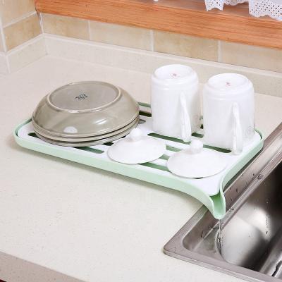 China Telescopic Organizer Stocked Filter Kitchen Sinks Drainage Rack Kitchen Tools Adjustable Drying Dish Racks for sale