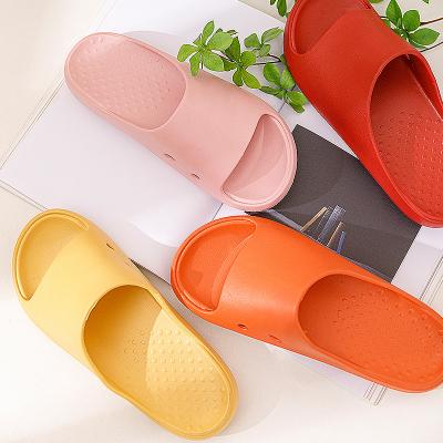 China EVA Anti-skid Bathroom Slipper Thick Bottom Non-slip Lady Waterproof Sandal Custom Printed Custom Logo Woman Slippers Flip Flops Slipper for sale