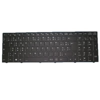 China Plug & Play LED PAR KEY Laptop Keyboard For CLEVO CVM17L26B0J430 6-80-N8500-012-1A 17L2 Belgium Backlit Colorful BE Black Frame for sale