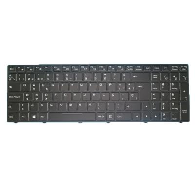 China CLEVO N850 CVM15F26E0J430E 6-80-N85H0-161-1 Spanish PS Black Frame Plug-and-Play Laptop Backlit Keyboard for sale