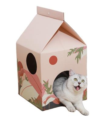 China Cat Bed Semi-Enclosed Cat Bed Cave Bedroom Breathable Cotton Wholesale Customization Luxury Pet House for sale