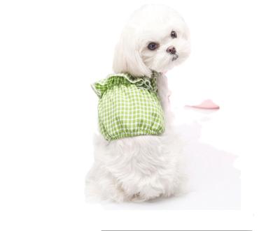 China 2021 style autumn and winter grid sustainable soft clothes cute pet clothes pet cotton popular clothing for sale