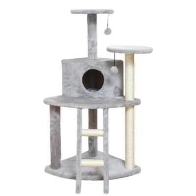 China Sustainable Customizable Luxury Cat Toy Sisal Tree Nest Cat Climbing Frame Pet Toy Climb Cat for sale