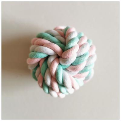 China Wholesale Sustainable Durable Bite Resistance Rope Ball Maker Cotton Eco Friendly Pet Toys for sale