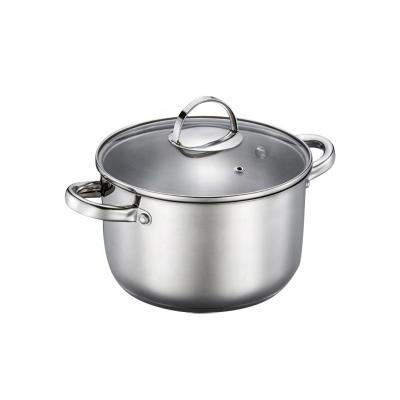 China Stocked Stainless Steel Casserole Stock Pot Used On Induction Cooker for sale