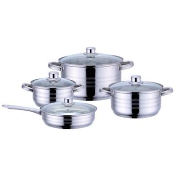 China Hot Selling Viable Modern Style Stainless Steel 8-PC Cookware Set for sale