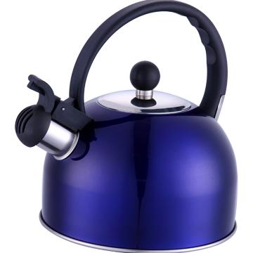 China Sustainable Stainless Steel Whistling Kettle Tea Kettle With Nylon Handle In 2.5 Liter for sale