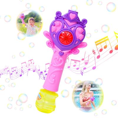 China Outdoor Play Kids Bubble Blowing Fan With Music Light And Bubble Machine For Girls for sale