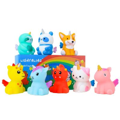 China Bath Toy 2021 Kids Shower Animal Bathtub Toys Unicorn Light Up Baby Bath Toy for sale