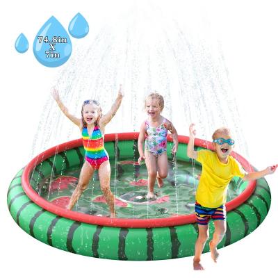 China Watermelon Kids Sprinkle Gear Unicorn Water Play Splash Pad Sprinkler Mats for sale