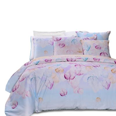 China Nondisposable Customized Size Pattern Floral Bed Sheet Set 100% Cotton Fabric Bed Linen For Home And Hotel for sale