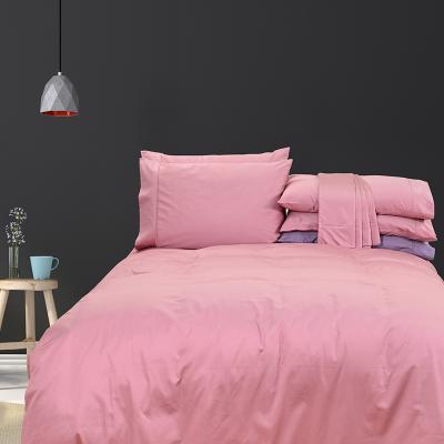 China Luxury Solid Color Bedding Set Duvet Cover King Size Bed Sheets 100% Cotton Australian Sheet Nondisposable Materials for sale