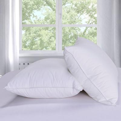 China Hypoallergenic Anti Dust Mites Soft Waist Polyester Fiber Firm Pillow Adjustable Shredded Insert With Washed Cotton Pillows Cover Hilton Pillow for sale