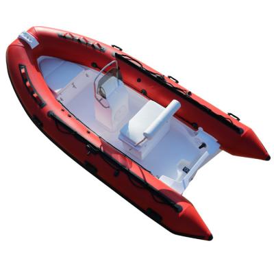 China Fishing CE Rib 430 Rigid Inflatable Pontoon Inflatable Pedal Patrol Rib Boat For Sale for sale