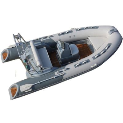 China CE Rib 430 Rigid Hypalon Sport Cabin Cruiser Passenger Used Fiberglass Hull Floor Hovercraft Canoe Canoe Fishing Fiberglass Barche Rib Boat for sale