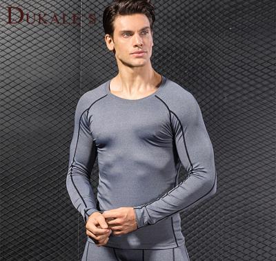 China Custom Fit Men's Long Sleeve Fitness T-shirt Men's Gym DR Gym Black Custom T-Shirt Breathable Tight Fit Unisex Dry Simple T-shirt for sale