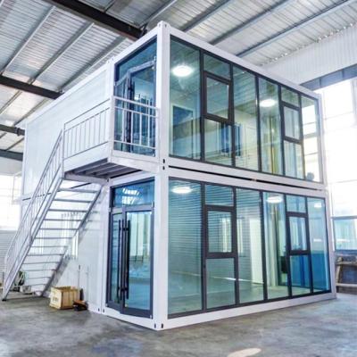 China Office Building 40 Ft Container 3 Bedroom Expandable Security High Quality Waterproof Prefab Home Bedrooms 40Ft Luxury Prefab Villas for sale