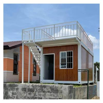 China Office Building Assembly Quickly Install Prefab Luxury Steel Structure Villa Two Storey House Container Living Prefab House for sale