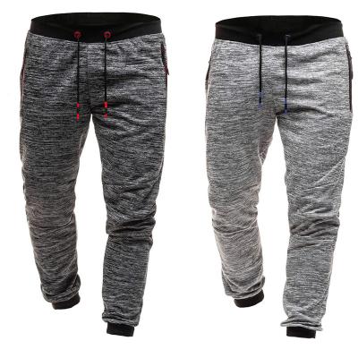 China 2019 new cheap anti-static designer sports pants, gray trotter breeches men's custom color logo embroidery for sale