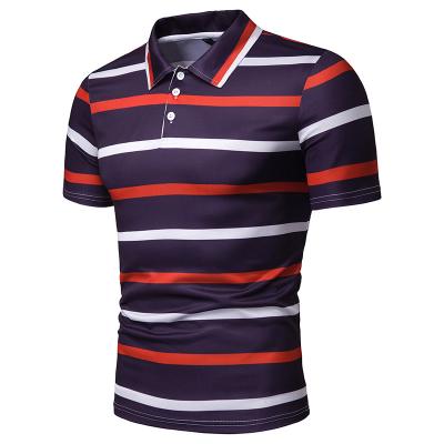 China Men's polo t-shirt promotional 100% cotton anti-pilling made in china 2 color combination polo t-shirt wholesale for sale