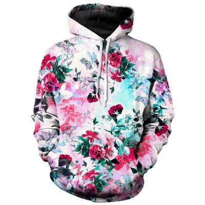 China Anti-Static 3D Printed Flower Mens Womens Funny Hooded Hoodie Unisex Sweatshirts Jumper Coats Tops Tracksuit Streetwear Sweatshirts for sale