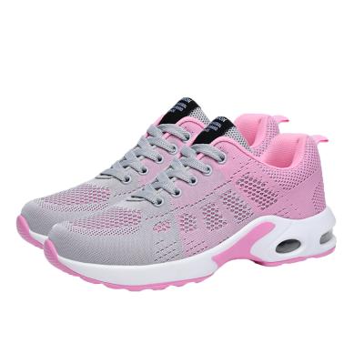 China CUSHIONING Fashionable Breathable Young Ladies Sports Shoes Outdoor Casual Rubber Tennis Height Increasing Shoes for sale