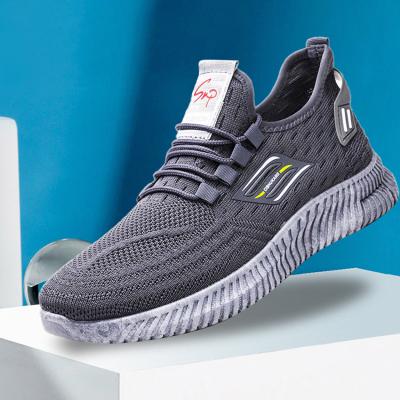 China Outdoor flight woven breathable men's fashion trend casual shoes running shoes design men's sports lace-up shoes for sale