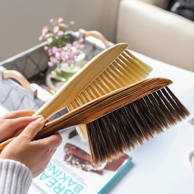 China New Long Handle Viable Bristle Sweep Brushes Anti-static Wooden Dust Brushes Carpet Sofa Clothes Sweeping Broom Household Cleaning Tools for sale