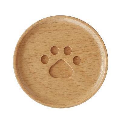 China Cute Snack Tray Table Accessories Mat Kitchen Placemat Bowl Pads Lovely Cup Coaster Coffee Tea Cup Sustainable Wood Coasters Insulation for sale