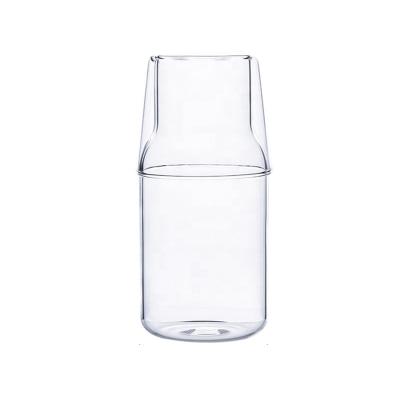 China Viable Milk Cups Mini Glass Water Bottle Heat-Resistant Juice Container Beverage Jugs Flower Teapot Supplier Home Bar Drinkware for sale