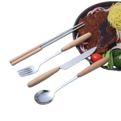 China High Quality Disposable Western Food Household Four Piece Stainless Steel Creative Tableware Set for sale