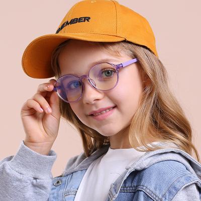 China Fashionable TR90 Kids Glass Boys Anti-blue Light Girls Around Blue Light Blocking Kids Glasses Frames for sale