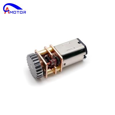 China New Arrival Mini Permanent Magnet High Speed ​​3-24V DC Brush Gear Explosion Proof Electric Motor with Gearbox for Door Lock for sale