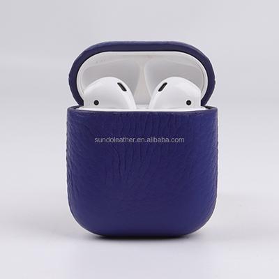 China Wholesale Bulk Shockproof Pocket Earphone Accessories Case Genuine Leather Earphone Case For Airpods Case for sale