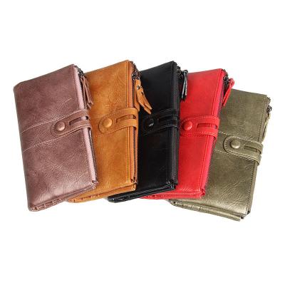 China RFID Large Long Leather Rfid Blocking Multi Card Women's Ladies Ladies Phone Stand Bag Clutch Travel Purse Wallet With Zipper Pocket for sale