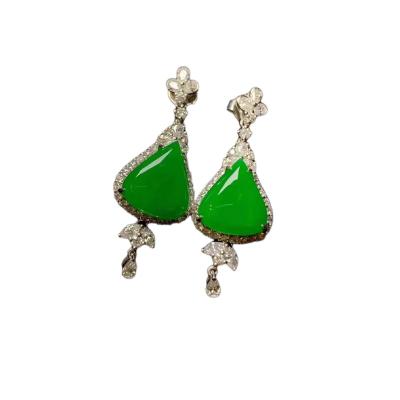 China High Quality FASHIONABLE Love Earrings With Yang Jade Color for sale