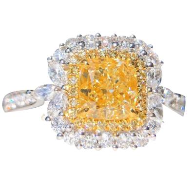 China A's romantic card of the yellow diamond ring, which is very effective, classic, simple, low-key and luxurious for sale