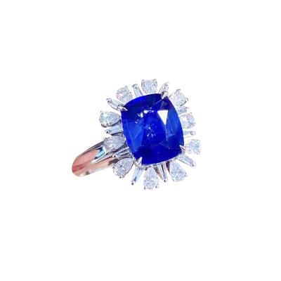 China FASHIONABLE 18K Sapphire Diamond Ring! 1.76ct Natural Sapphire DiamondFinger Tip Art ringSri Lanka Sapphire Ring for sale