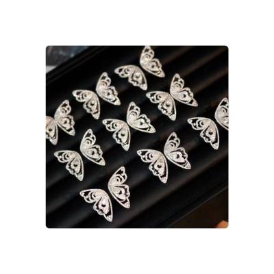 China Vintage High End Exquisite Jewelry 0.86 Carat Diamond Butterfly 18k White Gold Exquisite Earrings for sale