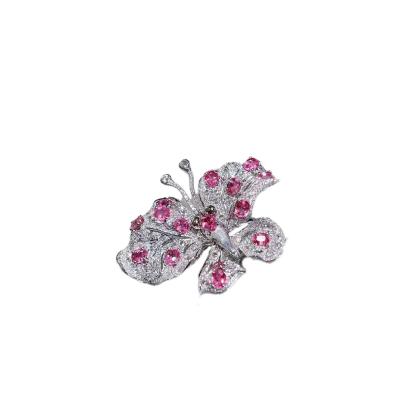 China Romantic Advanced Jewelry Design, Visual Feast, Hand-Cut Wax, Dreamy Butterfly Mahengai & Spinel Spinel Dual-Function 4CT Body for sale