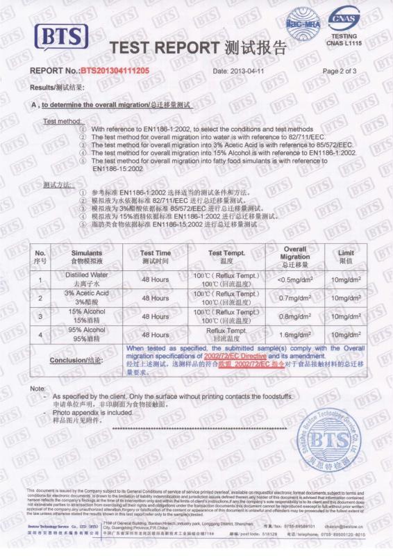 TEST REPORT - TOP PACK Co.,LTD