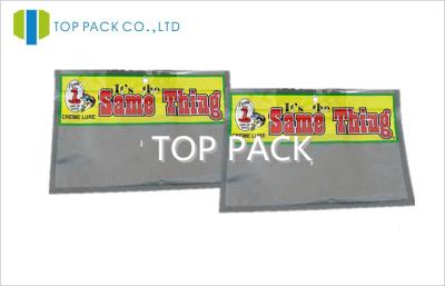 China PET / PE Fishing Lure Packaging Three Side Sealing Aluminum Foil Ziplock for sale