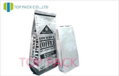 China Empaquetado blanco del grano de café del papel de aluminio laminado con el lazo de la lata en venta