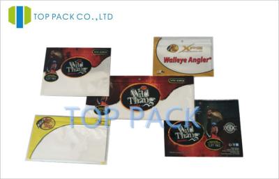 China Reusable Zipper Fishing Lure Packaging Front Clear Back Printed Laminated Foil Layer for sale